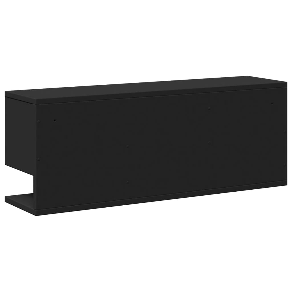 Armoire murale 80x20x30 cm noir bois d'ingénierie