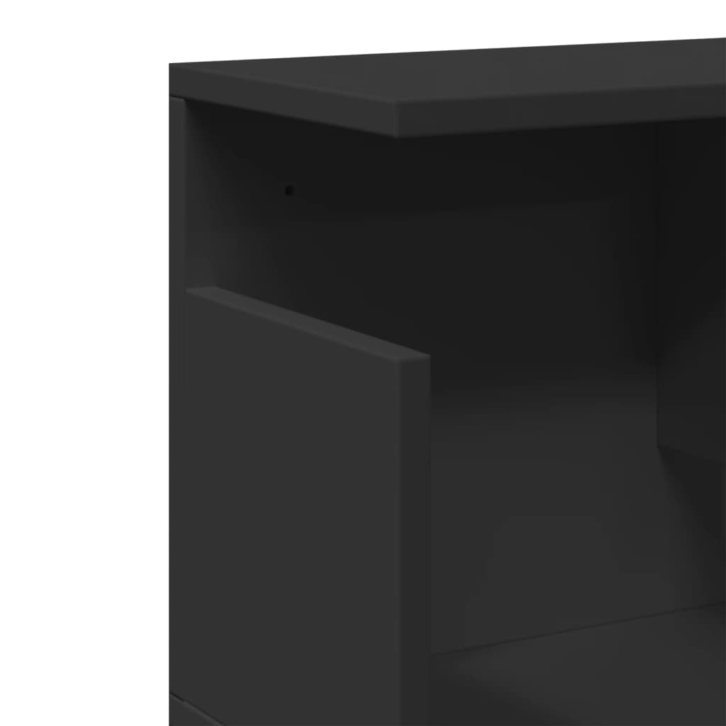 Armoire murale 80x20x30 cm noir bois d'ingénierie