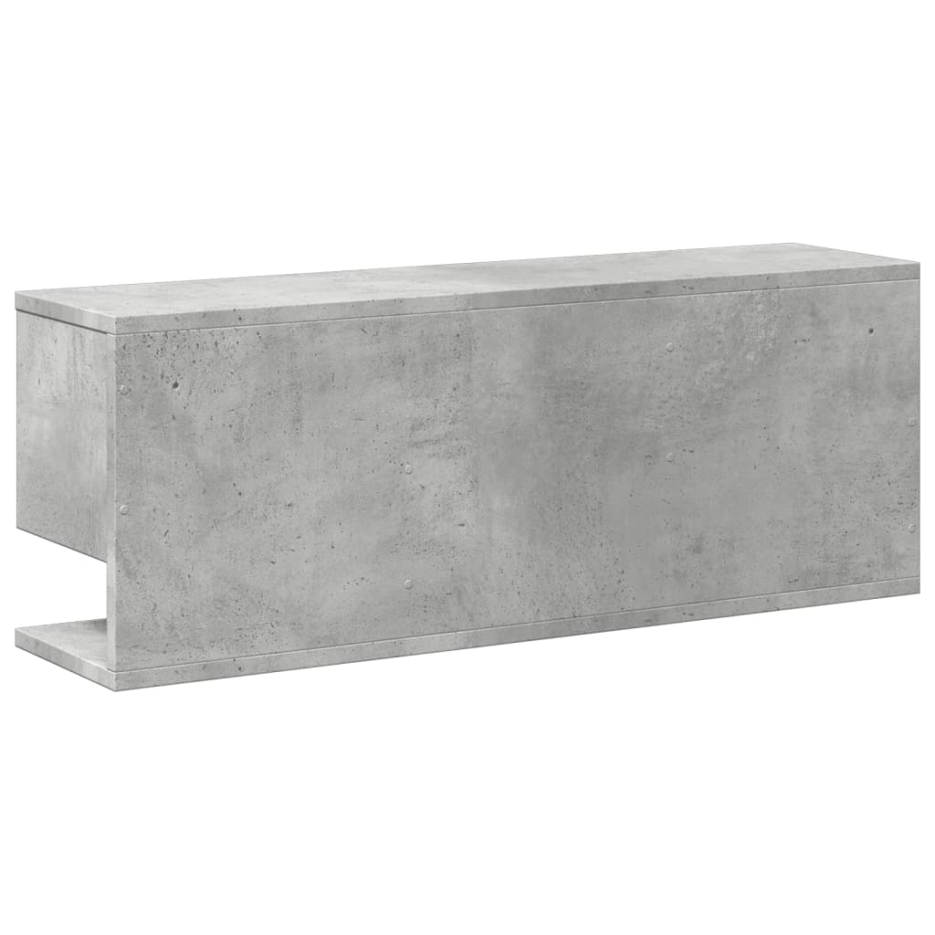 Armoire murale 80x20x30 cm gris béton bois d'ingénierie