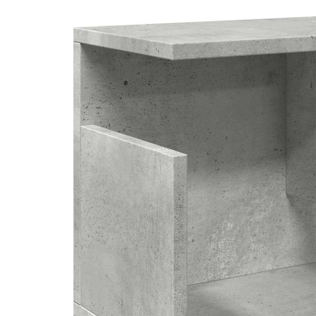 Armoire murale 80x20x30 cm gris béton bois d'ingénierie