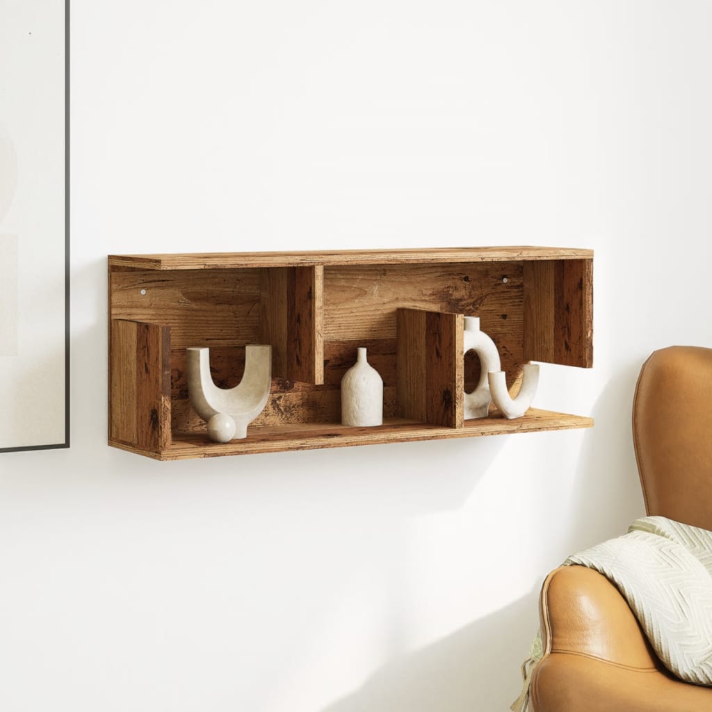 Armoire murale 80x20x30 cm vieux bois bois d'ingénierie - XIOS
