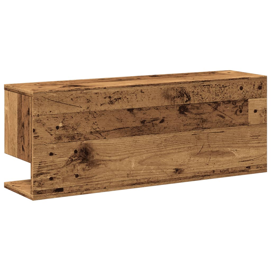 Armoire murale 80x20x30 cm vieux bois bois d'ingénierie - XIOS