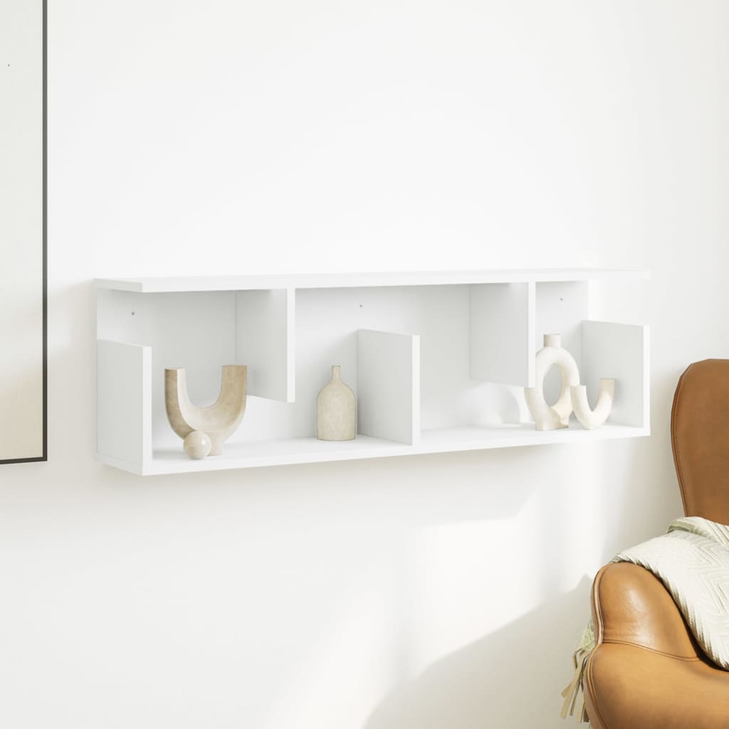 Armoire murale 100x20x30 cm blanc bois d'ingénierie