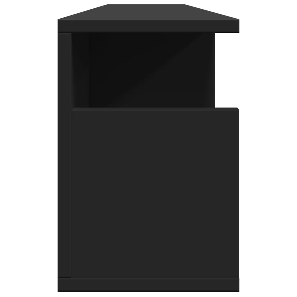 Armoire murale 100x20x30 cm noir bois d'ingénierie - XIOS