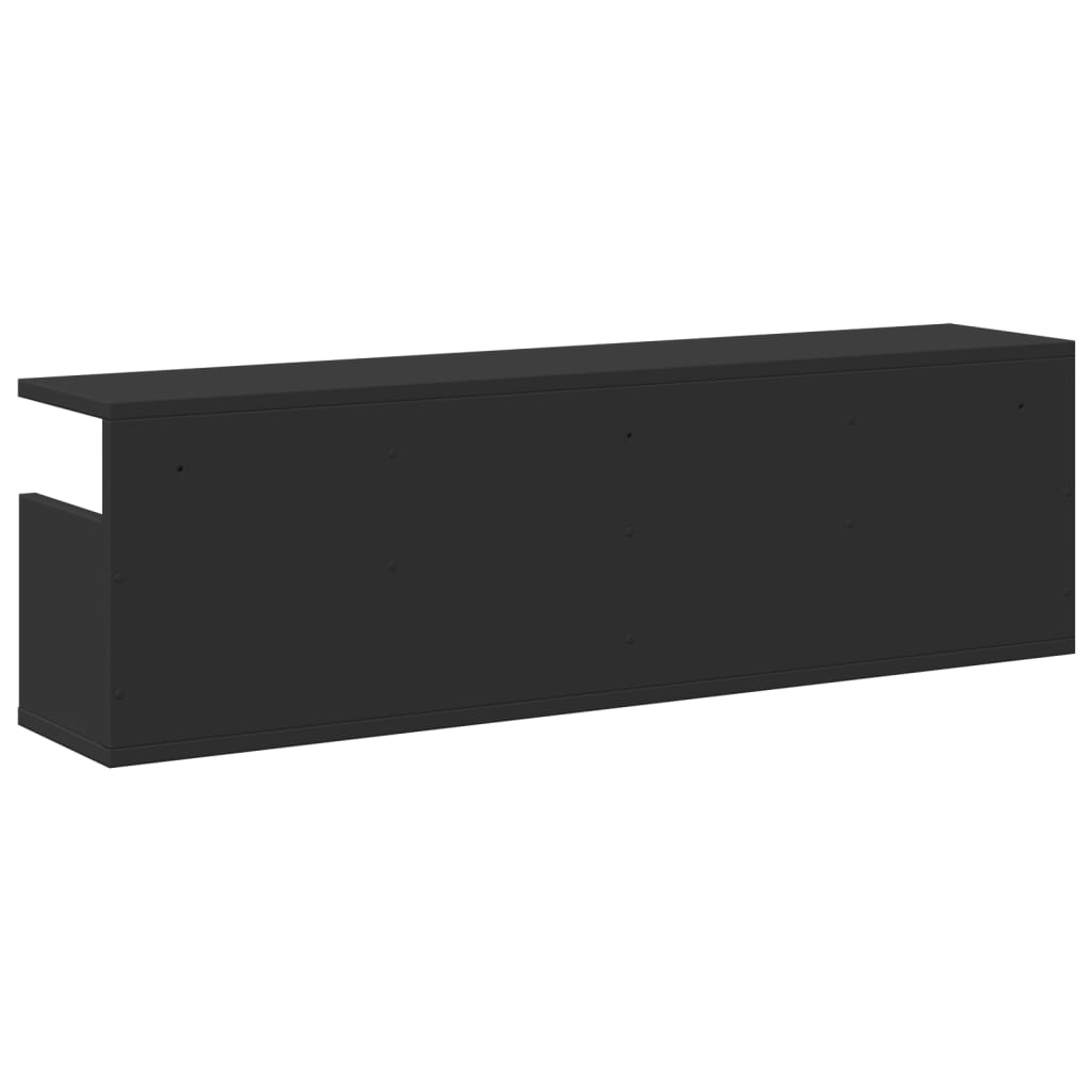 Armoire murale 100x20x30 cm noir bois d'ingénierie - XIOS