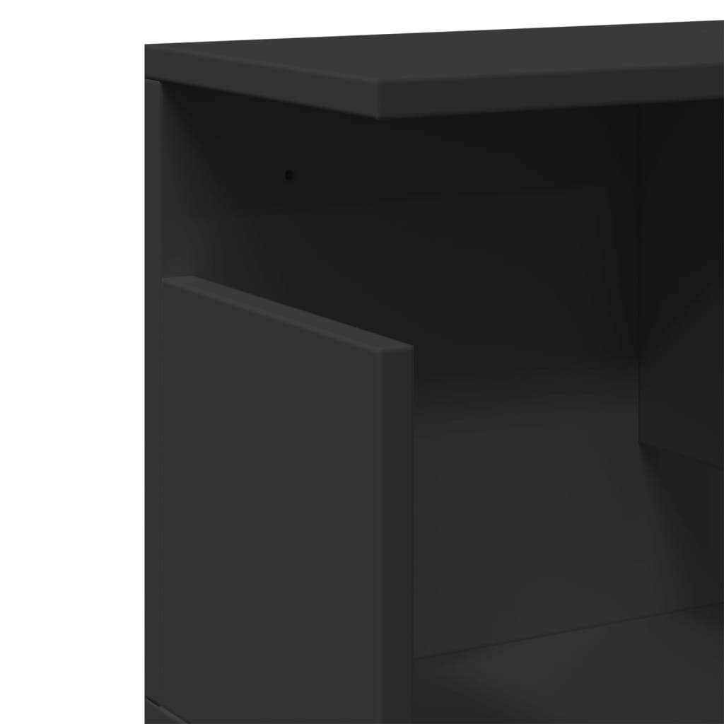 Armoire murale 100x20x30 cm noir bois d'ingénierie - XIOS