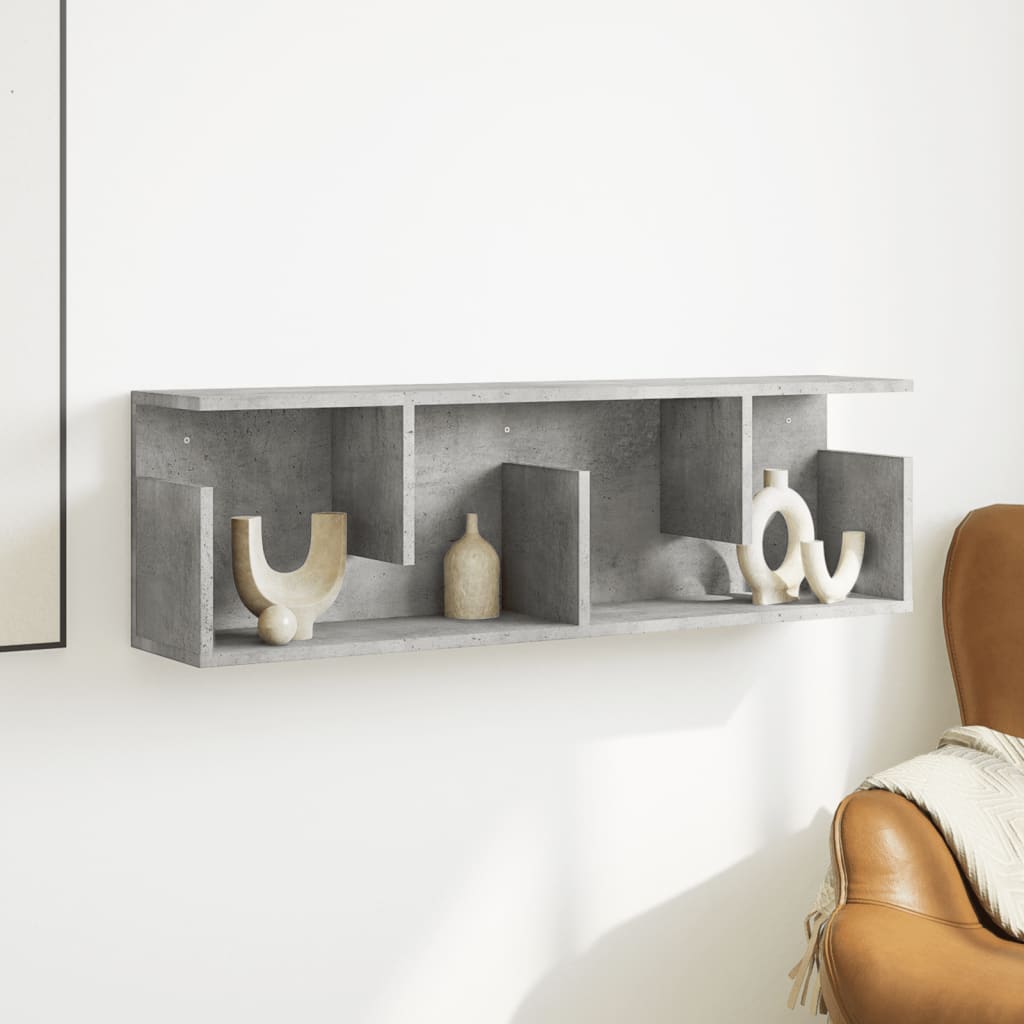 Armoire murale 100x20x30 cm gris béton bois d'ingénierie - XIOS