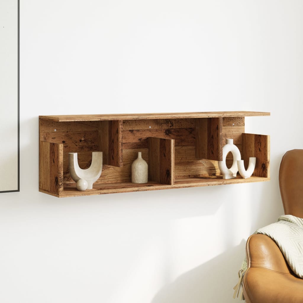 Armoire murale 100x20x30 cm vieux bois bois d'ingénierie - XIOS