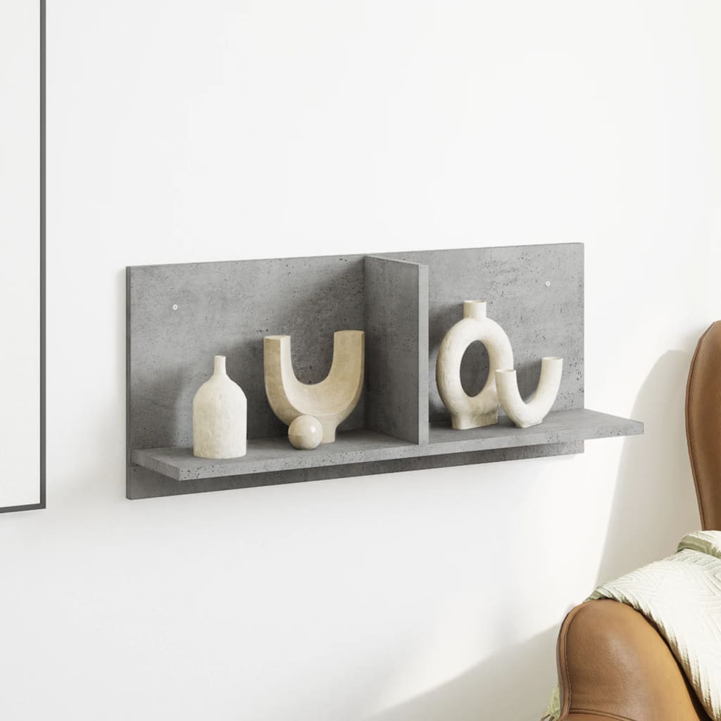 Armoire murale 70x16,5x30 gris béton cm bois d'ingénierie - XIOS