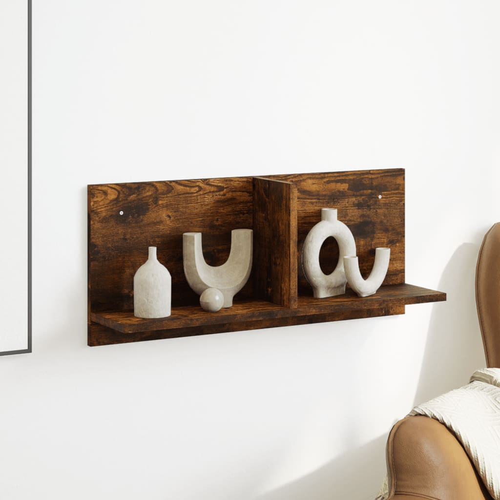 Armoire murale 70x16,5x30 cm chêne fumé bois d'ingénierie