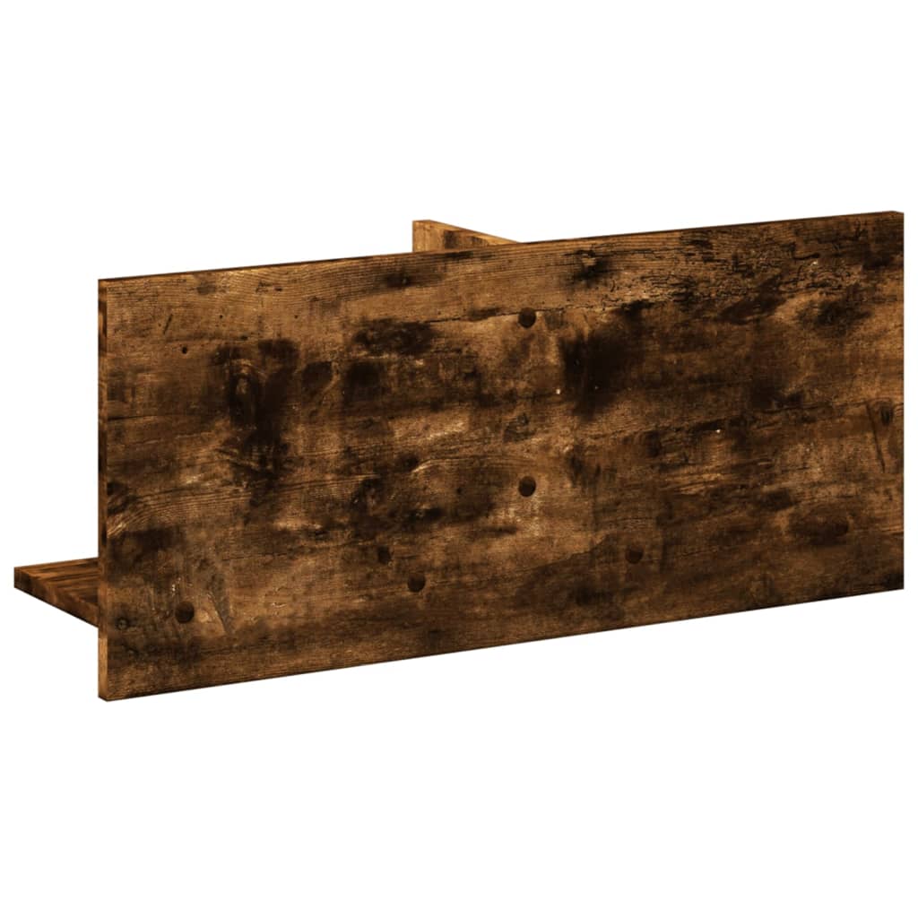 Armoire murale 70x16,5x30 cm chêne fumé bois d'ingénierie
