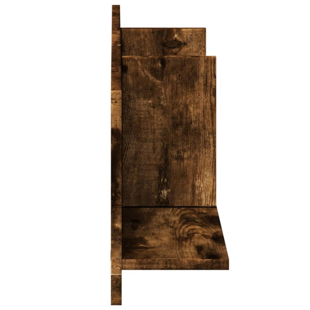 Armoire murale 100x16,5x30 cm chêne fumé bois d'ingénierie - XIOS