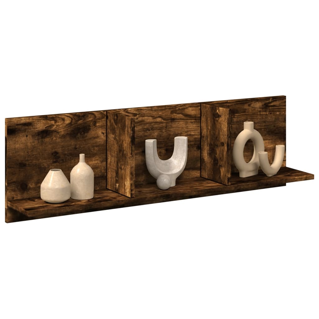 Armoire murale 100x16,5x30 cm chêne fumé bois d'ingénierie - XIOS
