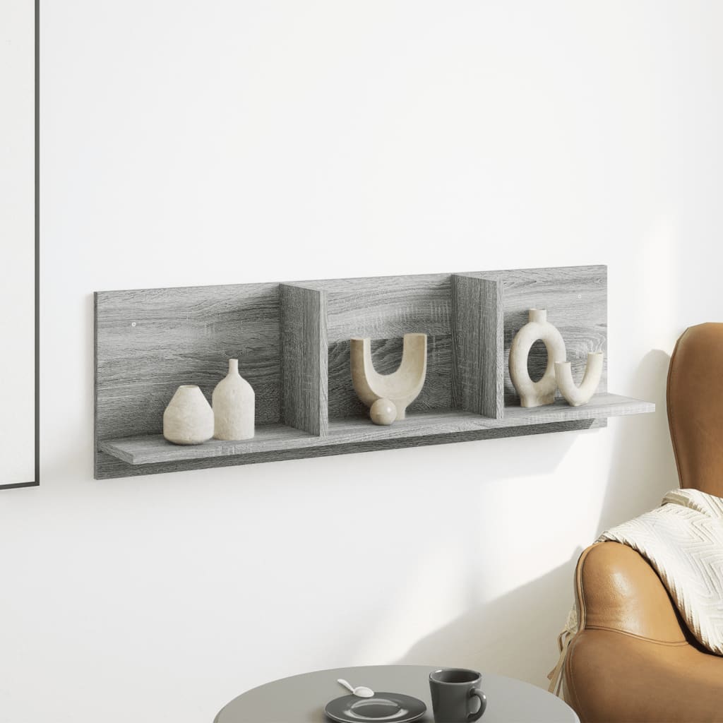 Armoire murale 100x16,5x30 cm sonoma gris bois d'ingénierie - XIOS