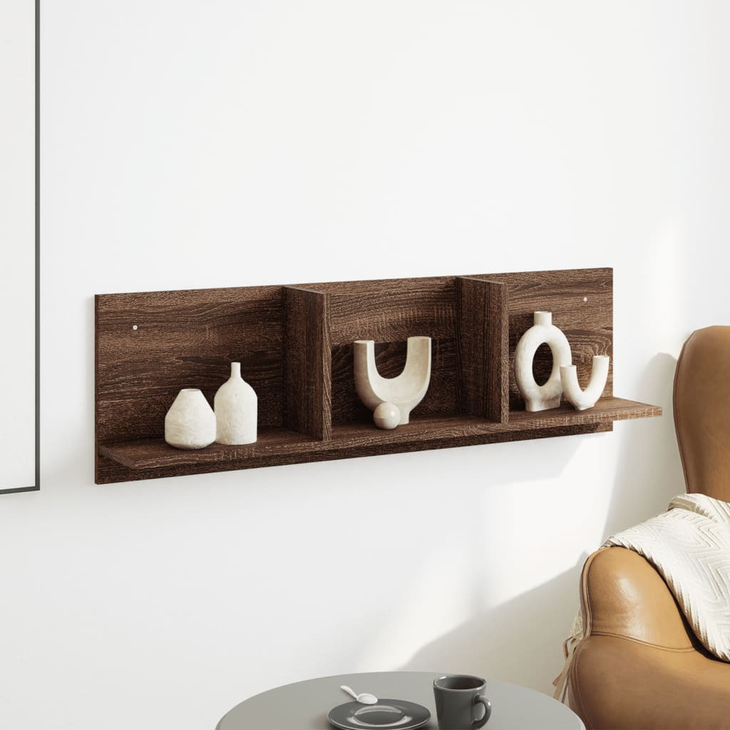 Armoire murale 100x16,5x30 cm chêne marron bois d'ingénierie - XIOS