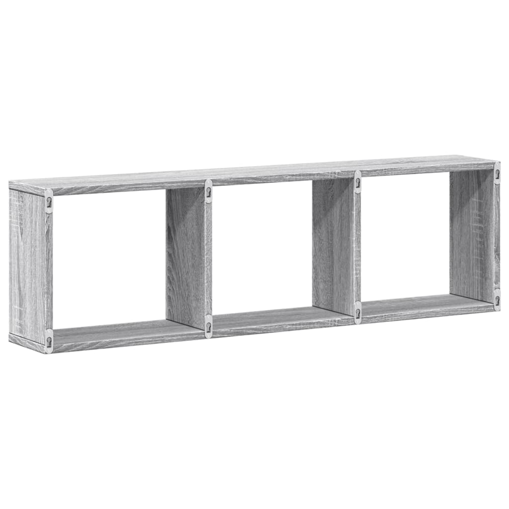 Armoire murale 100x16x30 cm sonoma gris bois d'ingénierie - XIOS