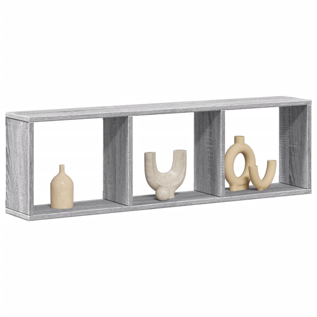 Armoire murale 100x16x30 cm sonoma gris bois d'ingénierie - XIOS