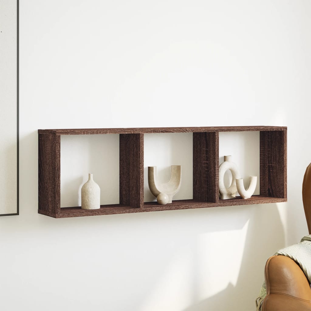Armoire murale 100x16x30 cm chêne marron bois d'ingénierie
