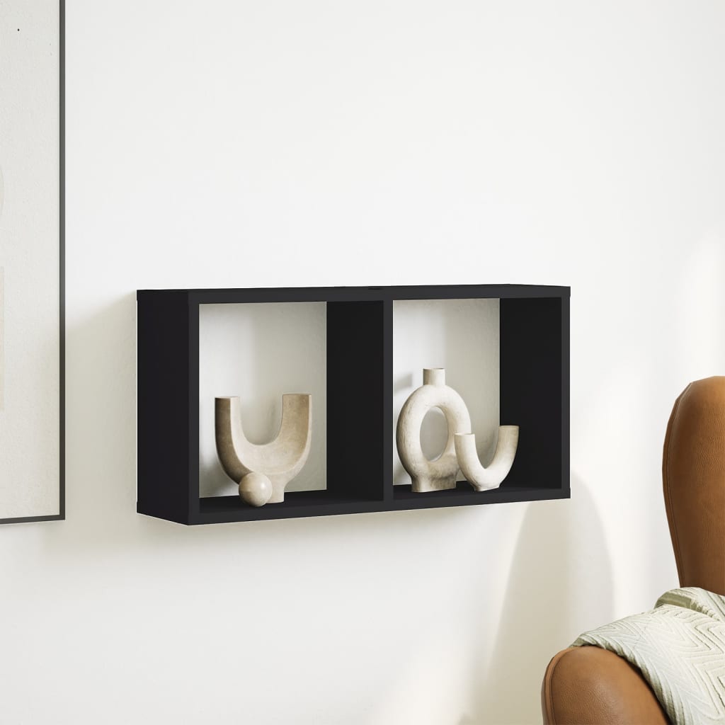 Armoire murale 60x16x30 cm noir bois d'ingénierie - XIOS