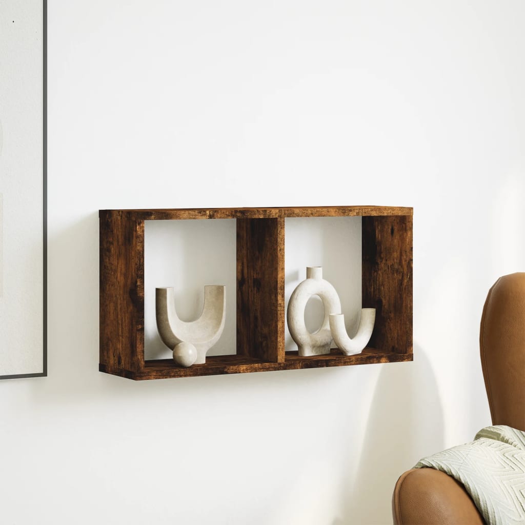 Armoire murale 60x16x30 cm chêne fumé bois d'ingénierie - XIOS