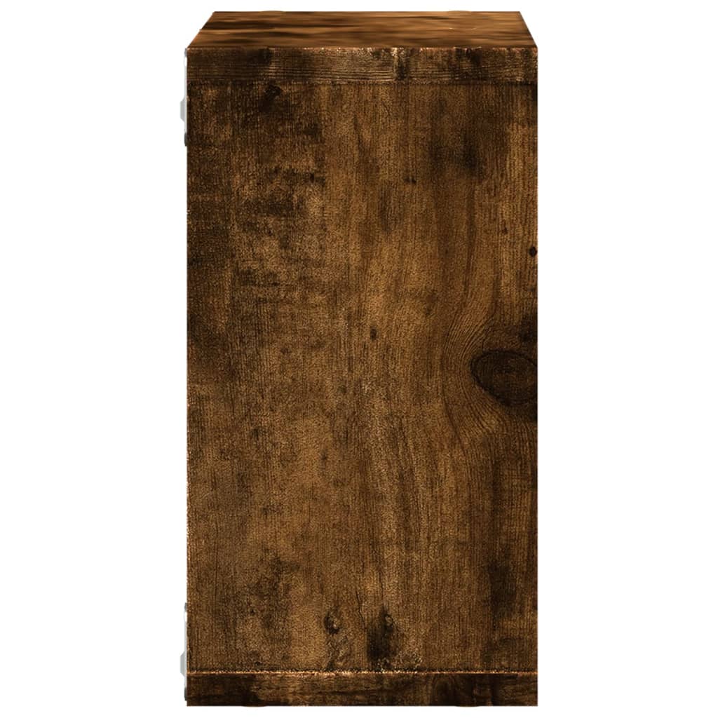 Armoire murale 60x16x30 cm chêne fumé bois d'ingénierie - XIOS