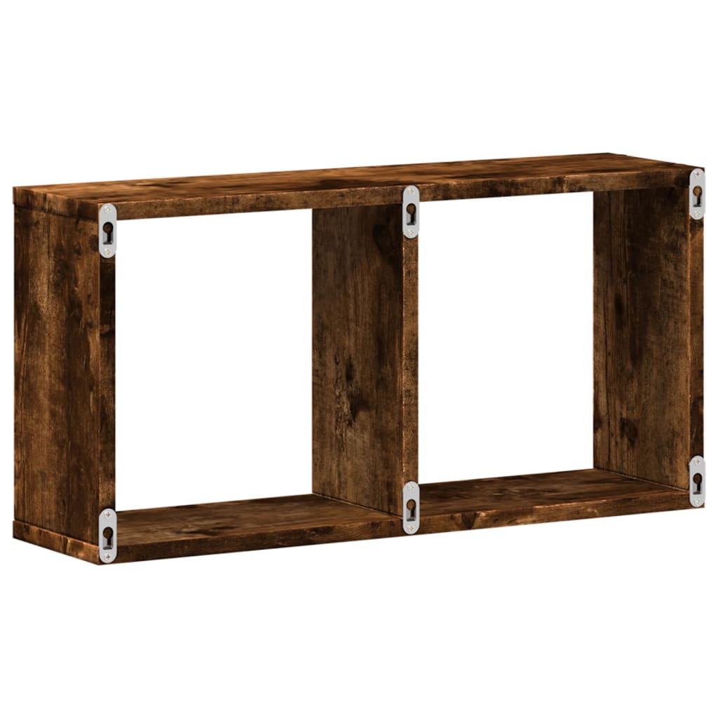 Armoire murale 60x16x30 cm chêne fumé bois d'ingénierie - XIOS