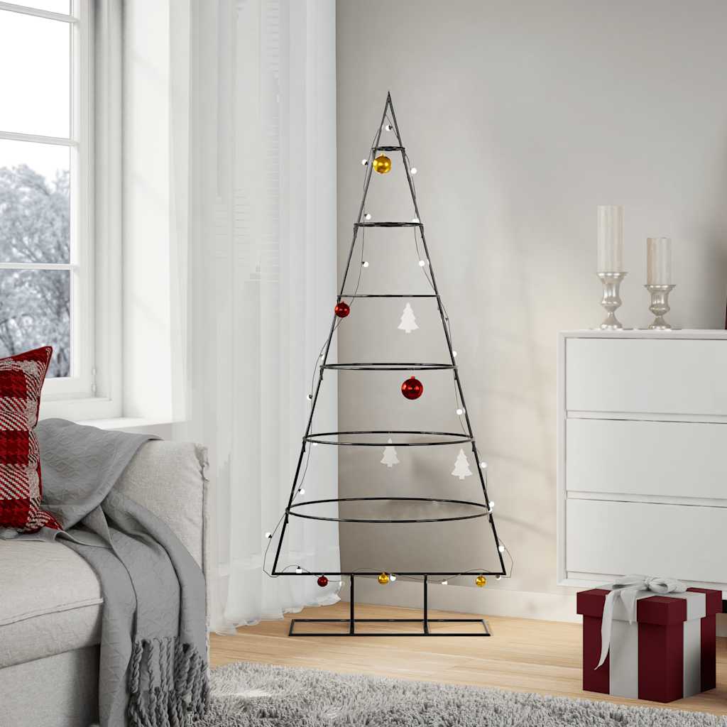 Arbre de Noël en métal pour décoration noir 150 cm - XIOS