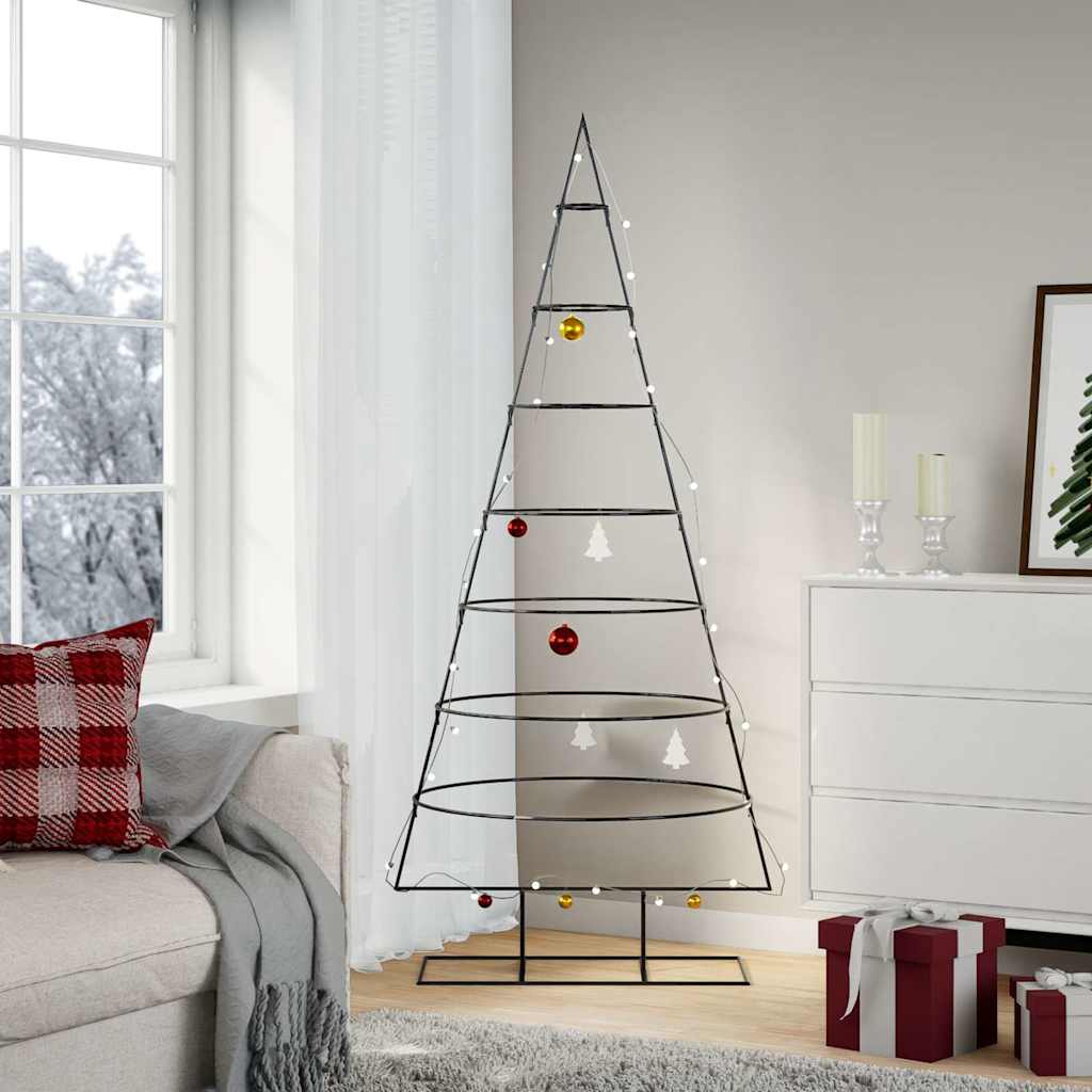 Arbre de Noël en métal pour décoration noir 180 cm - XIOS