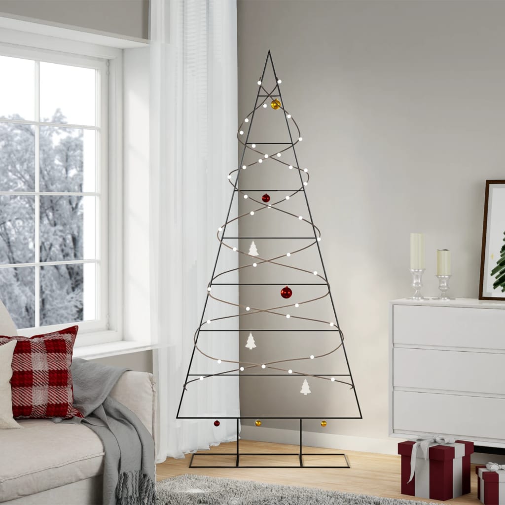 Arbre de Noël en métal pour décoration noir 210 cm - XIOS
