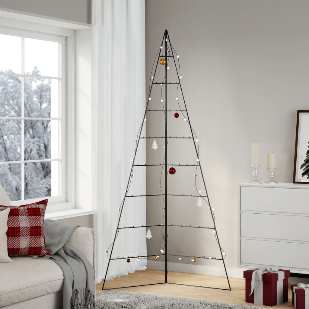 Arbre de Noël en métal pour décoration noir 210 cm - XIOS