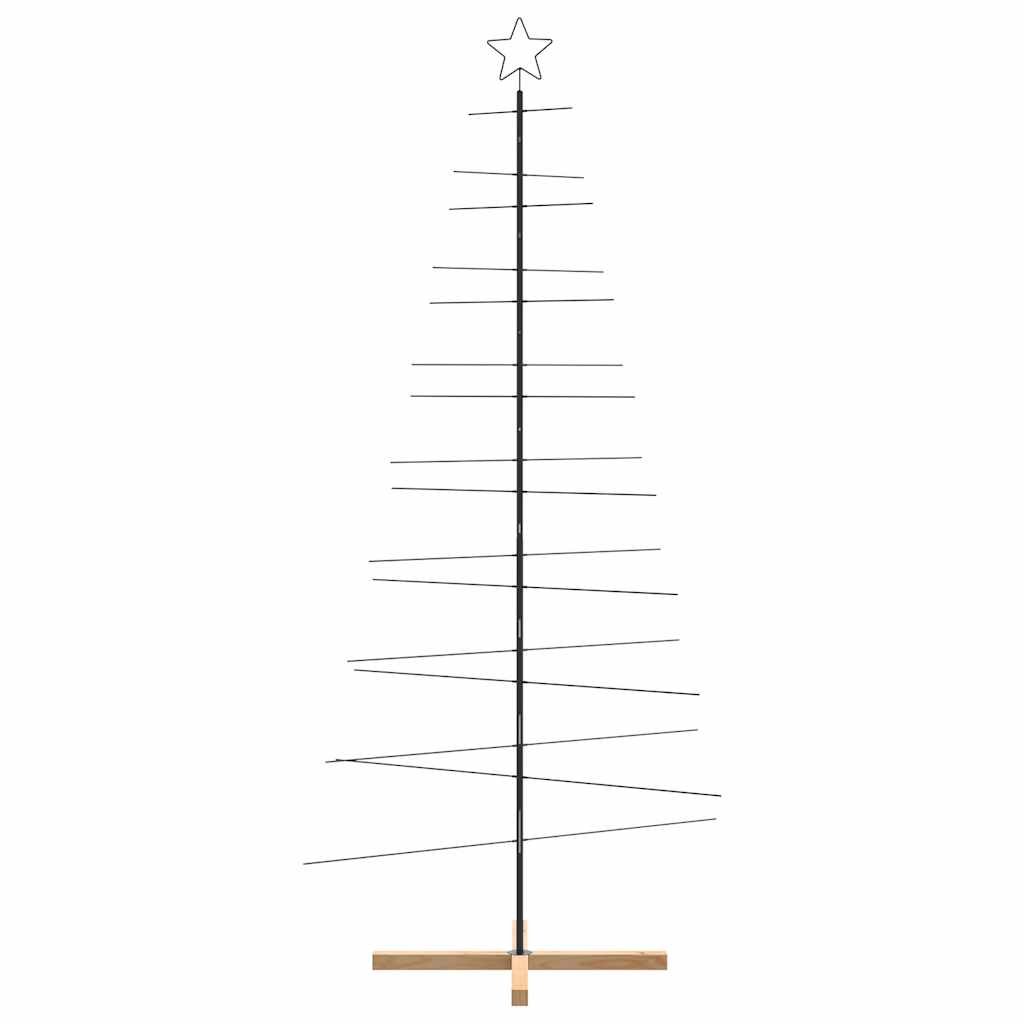 Arbre de Noël en métal avec base en bois noir 210 cm - XIOS
