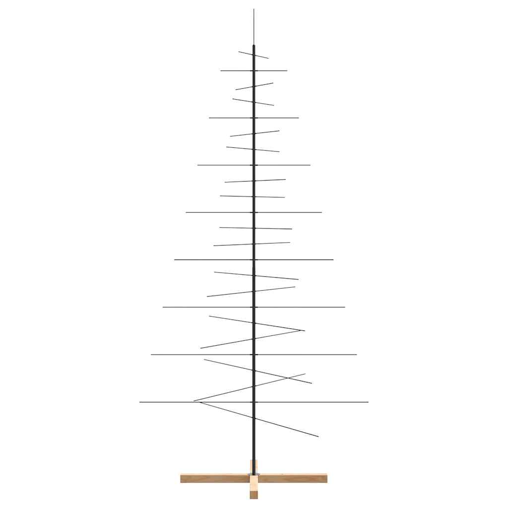 Arbre de Noël en métal avec base en bois noir 210 cm - XIOS