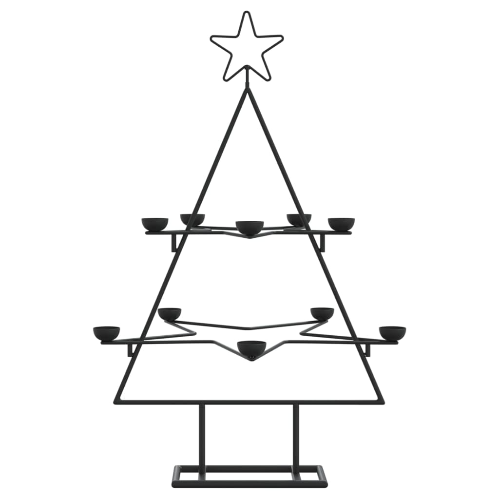 Arbre de Noël en métal pour décoration noir 75 cm - XIOS