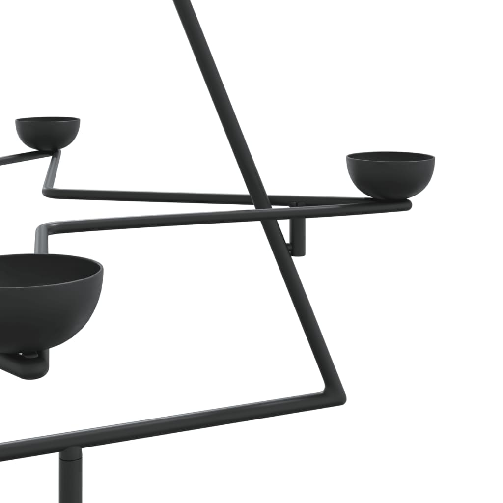 Arbre de Noël en métal pour décoration noir 75 cm - XIOS