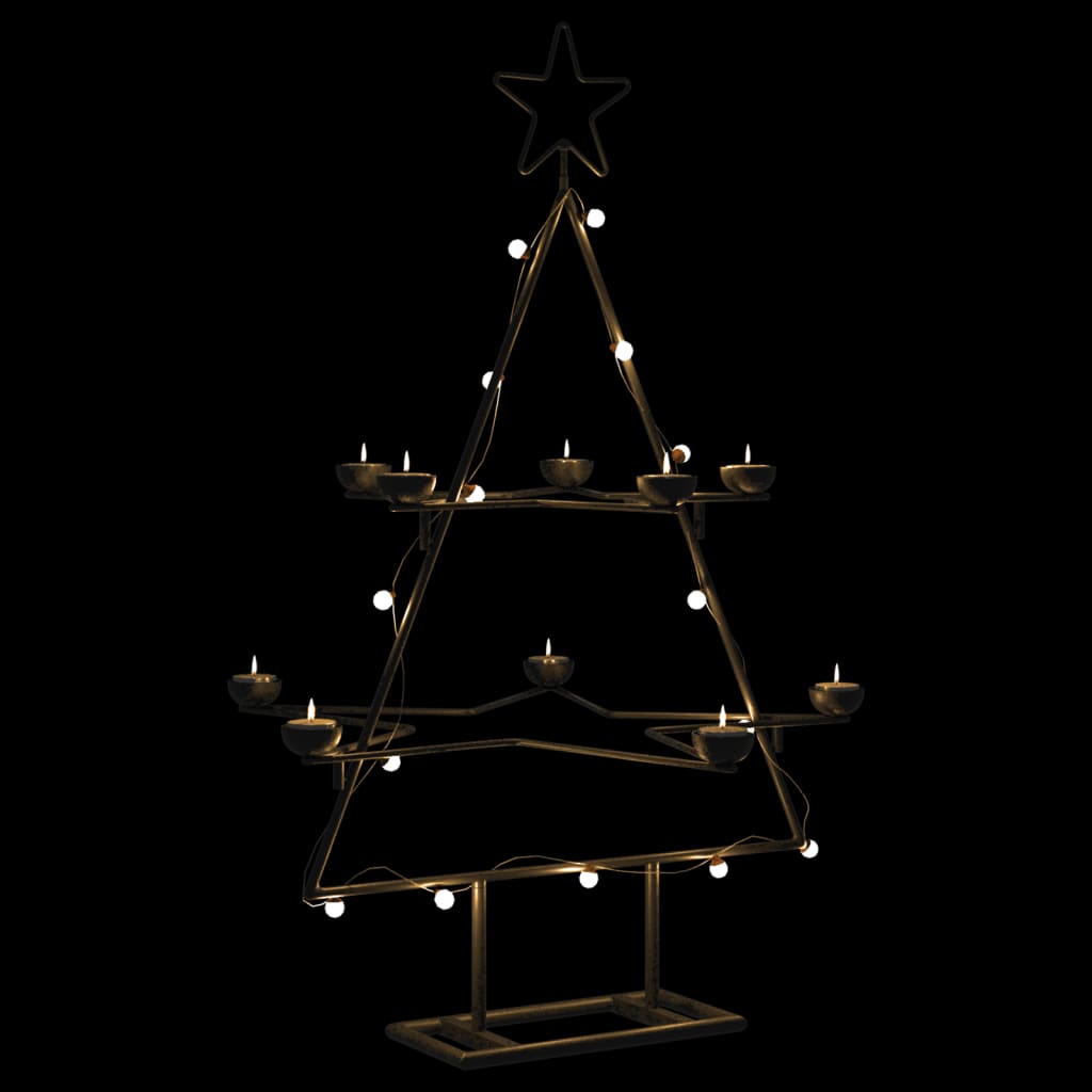 Arbre de Noël en métal pour décoration noir 75 cm - XIOS