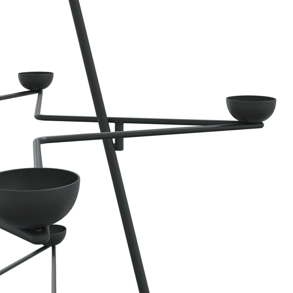 Arbre de Noël en métal pour décoration noir 140 cm - XIOS