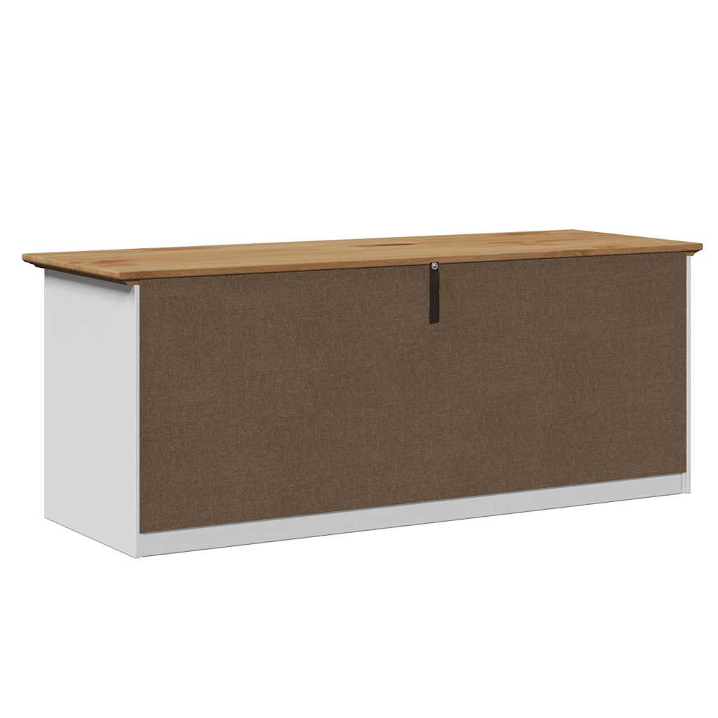 Banc de couloir BODO blanc et marron 114x40x45 cm - XIOS