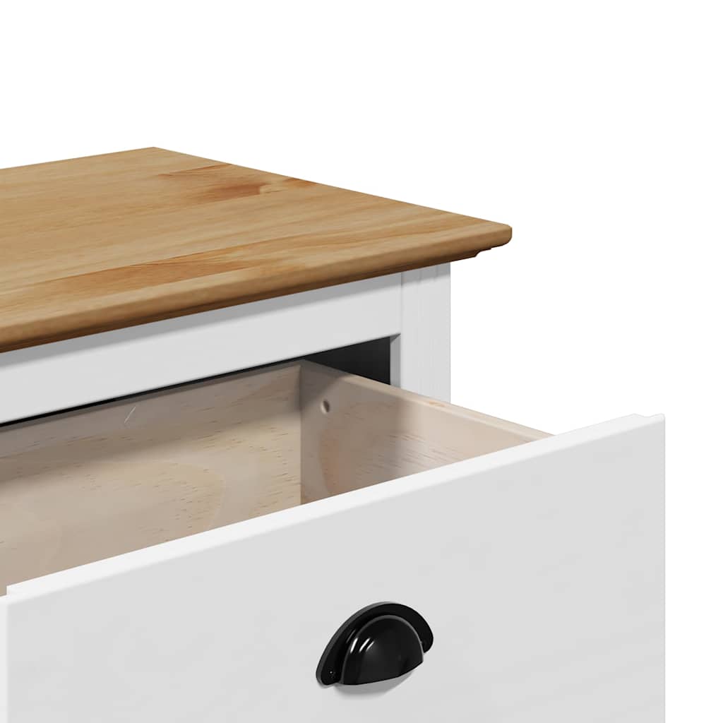 Banc de couloir BODO blanc et marron 114x40x45 cm - XIOS