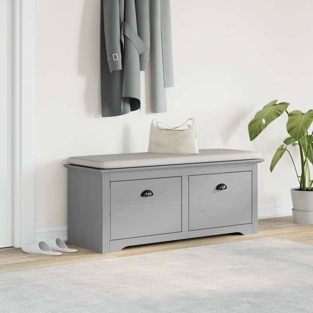 Banc de couloir BODO gris 114x40x45 cm - XIOS