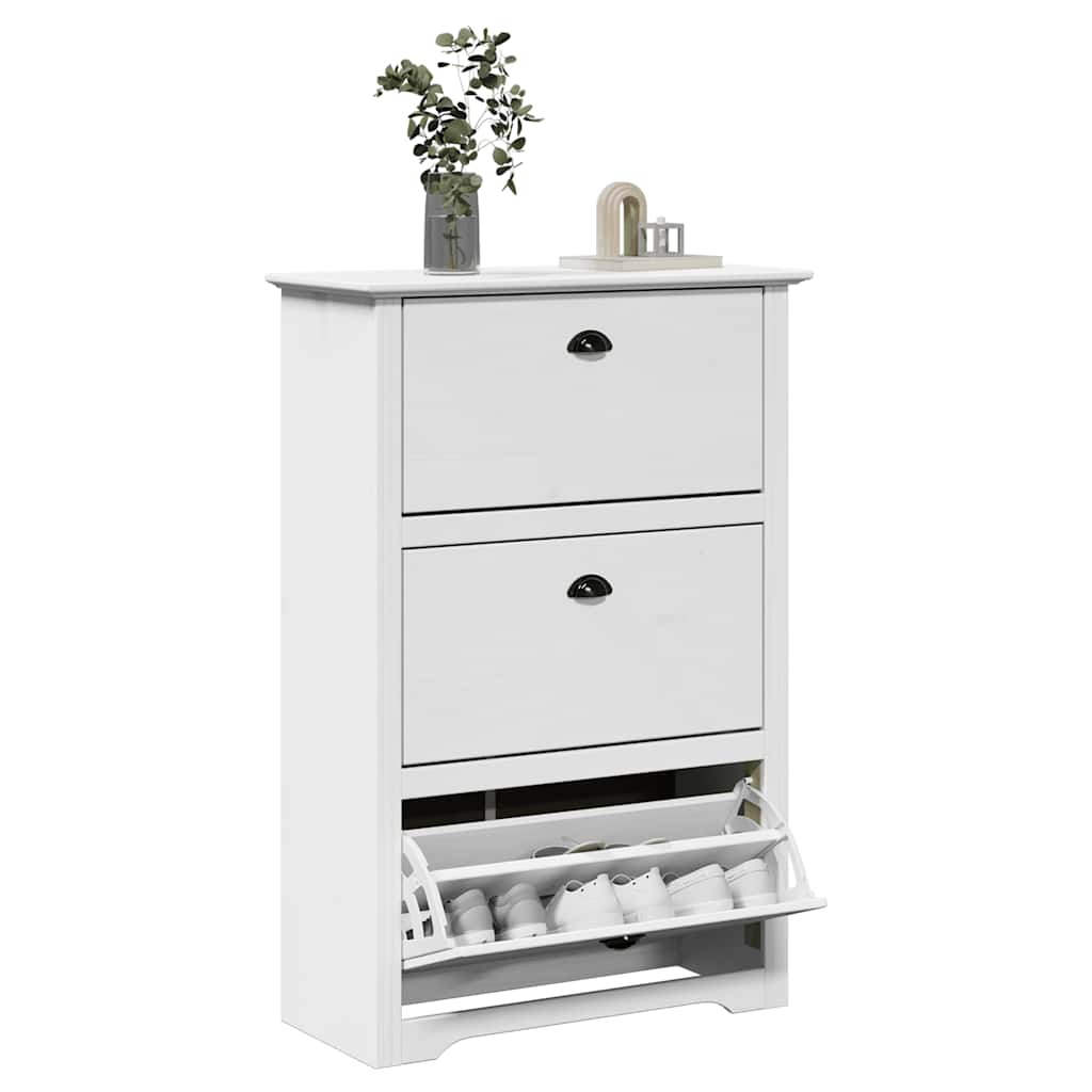 Étagère à chaussures BODO blanc 80x35x118 cm - XIOS