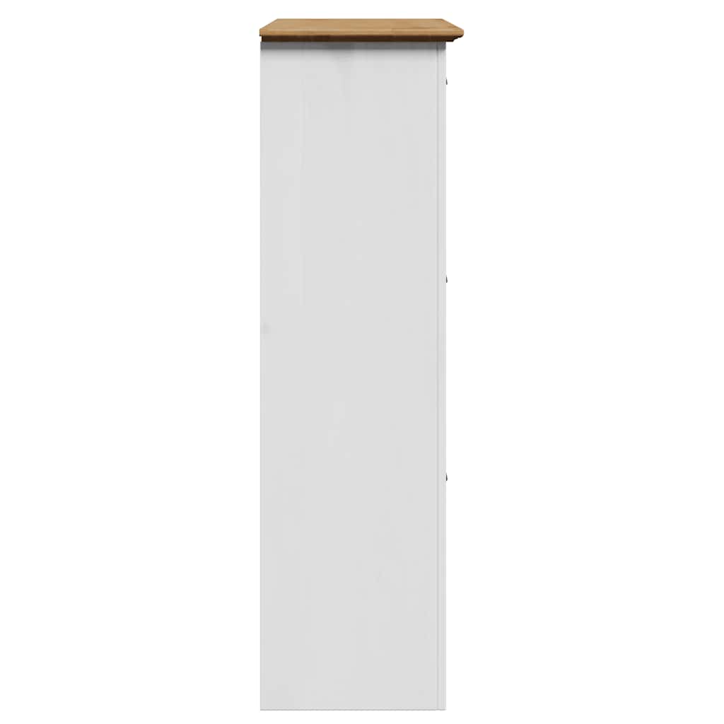 Étagère à chaussures BODO blanc et marron 80x35x118 cm - XIOS