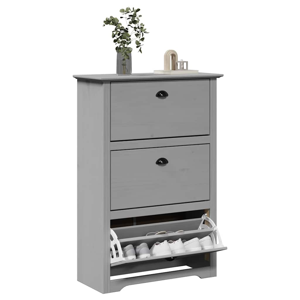 Étagère à chaussures BODO gris 80x35x118 cm - XIOS