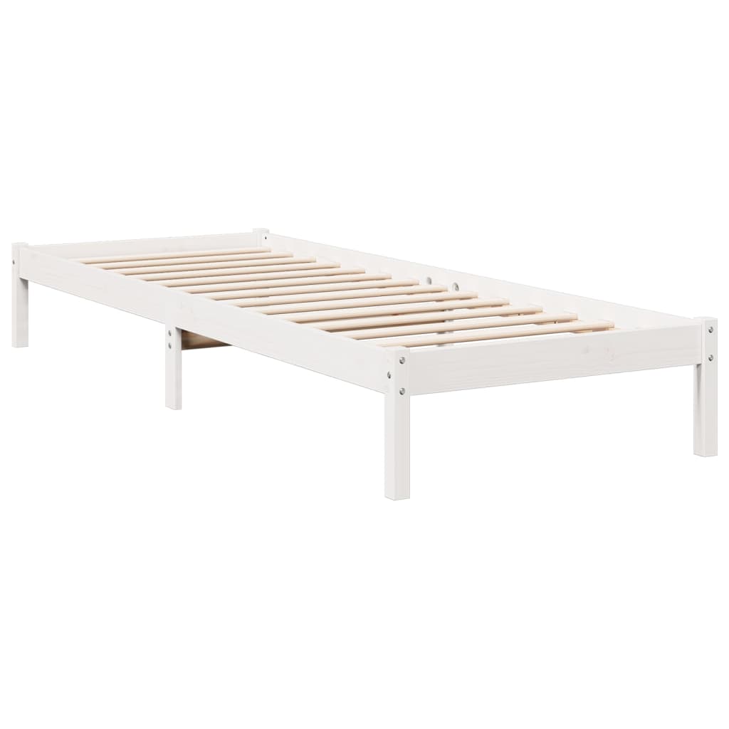 Cadre de lit extra long sans matelas 80x210 cm bois massif pin - XIOS