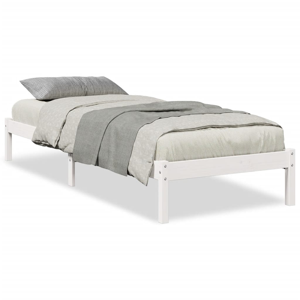 Cadre de lit extra long sans matelas 90x210 cm bois massif pin - XIOS