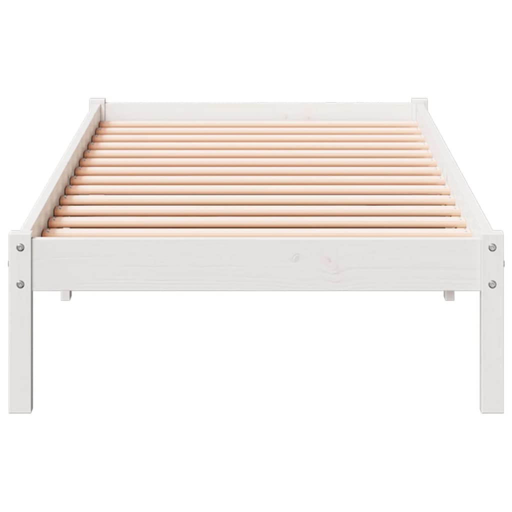 Cadre de lit extra long sans matelas 90x210 cm bois massif pin - XIOS