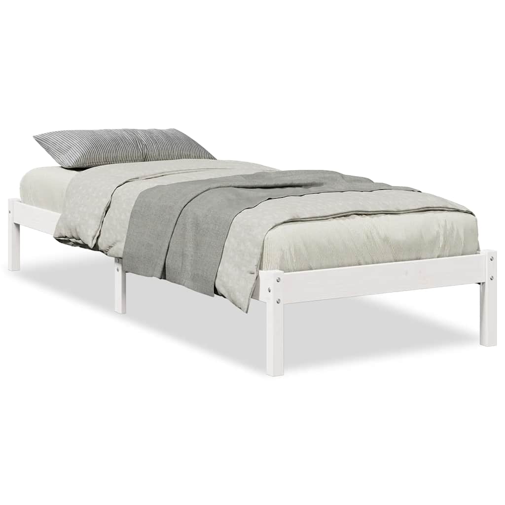 Cadre de lit extra long sans matelas 100x210 cm bois massif pin - XIOS