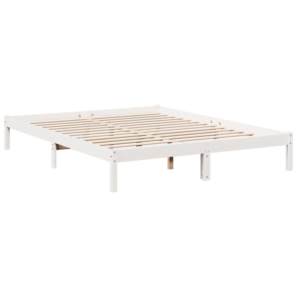 Cadre de lit extra long sans matelas 160x210 cm bois massif pin - XIOS