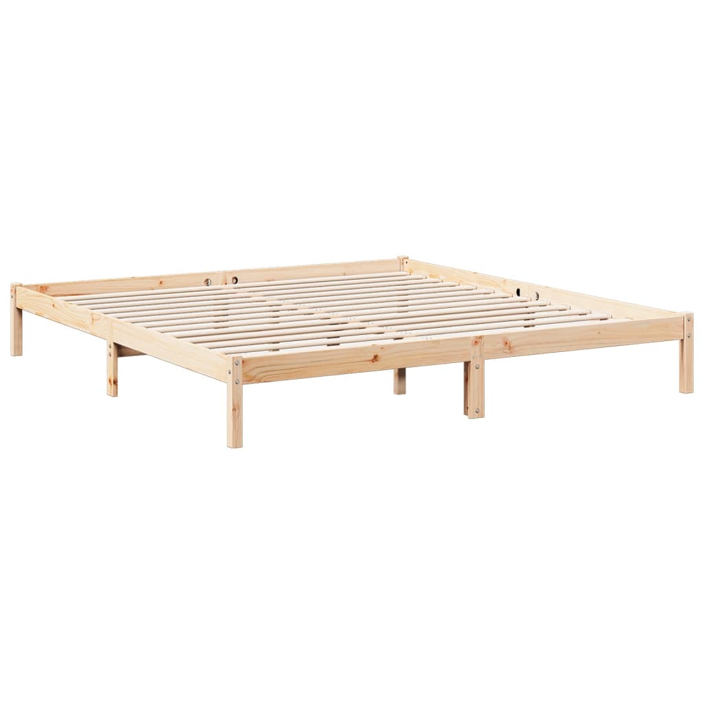 Cadre de lit extra long sans matelas 180x210 cm bois massif pin - XIOS