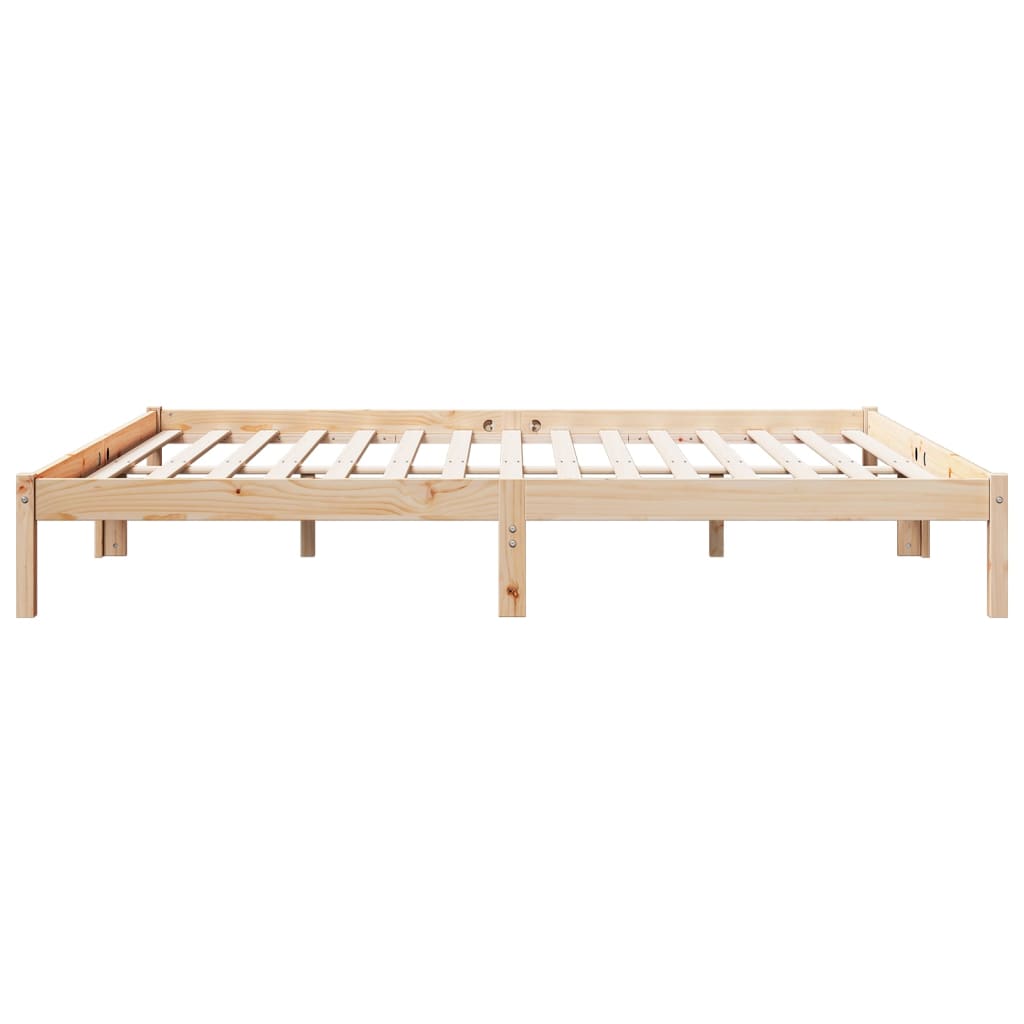 Cadre de lit extra long sans matelas 180x210 cm bois massif pin - XIOS