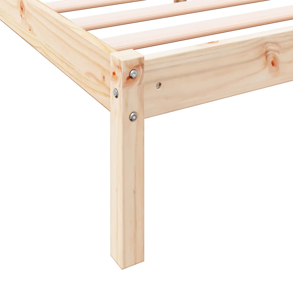 Cadre de lit extra long sans matelas 180x210 cm bois massif pin - XIOS